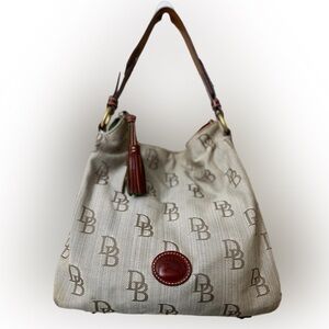 Dooney & Bourke Tan Monogram Shoulder Bag